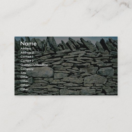 Carte De Visite Mur de pierres sèches (Devant)