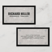 Carte De Visite Mur de texture | Vis métalliques | Bordure noire (Devant / Derrière)