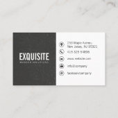 Carte De Visite Mur en béton de texture noire (Dos)