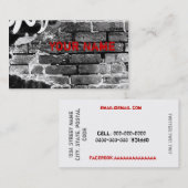 carte de visite mur en brique (Devant / Derrière)