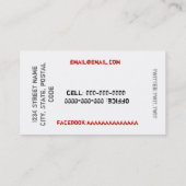 carte de visite mur en brique (Dos)