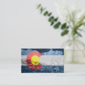 Carte De Visite mur en brique du drapeau colorado (Debout devant)