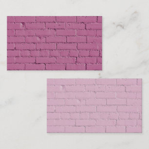 Carte De Visite Mur en brique en poudre Pinkish-Purple