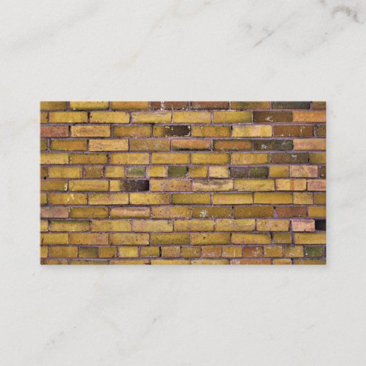 Carte De Visite Mur en brique jaune (Devant)