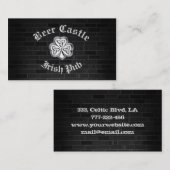 Carte De Visite Mur en brique moderne grundge shamrock irlandais (Devant / Derrière)