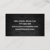 Carte De Visite Mur en brique moderne grundge shamrock irlandais (Dos)