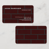 Carte De Visite Mur en brique rouge Brown exclusif Créatif Moderne (Devant / Derrière)