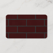 Carte De Visite Mur en brique rouge Brown exclusif Créatif Moderne (Dos)
