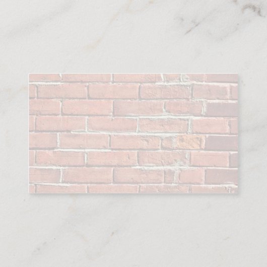Carte De Visite Mur en brique rouge texturé (Dos)