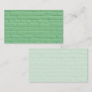 Carte De Visite Mur en brique verte Pastel Mint