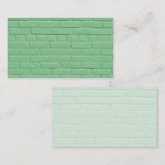 Carte De Visite Mur en brique verte Pastel Mint