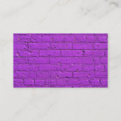 Carte De Visite Mur en brique violet peint (Devant)