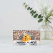 Carte De Visite Mur en brique | Vis circulaire | Outils de constru (Debout devant)