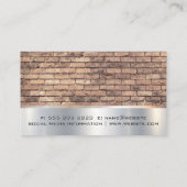 Carte De Visite Mur en brique | Vis circulaire | Outils de constru (Dos)