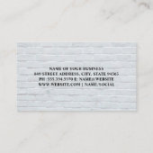 Carte De Visite Mur en briques (Dos)