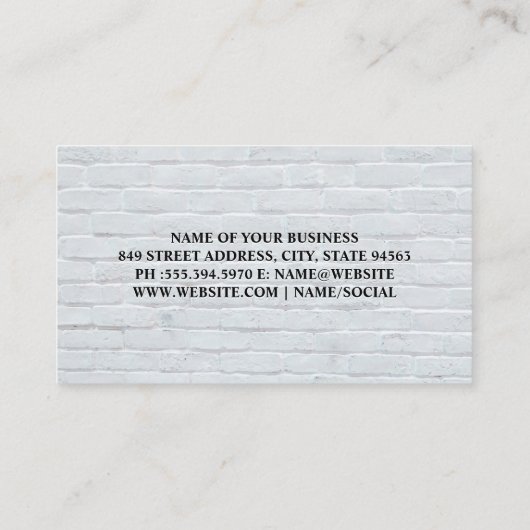 Carte De Visite Mur en briques (Dos)