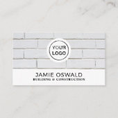 Carte De Visite Mur en briques blanches, Constructeurs (Devant)