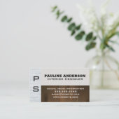 Carte De Visite Mur en briques blanches | Panneaux en bois (Debout devant)