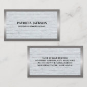 Carte De Visite Mur en briques | Bordure métallique (Devant / Derrière)