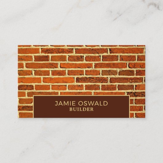 Carte De Visite Mur en briques, Constructeurs, Constructeurs (Devant)