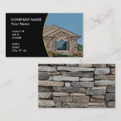 Carte De Visite mur en pierre empilé (Devant / Derrière)