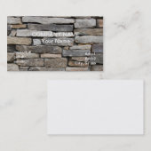 Carte De Visite mur en pierre empilé (Devant / Derrière)