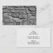 Carte De Visite Mur en pierre. Noir et blanc. (Devant / Derrière)