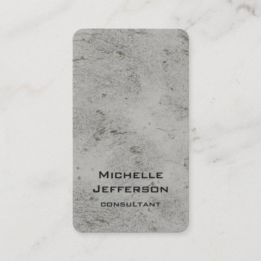 Carte De Visite Mur gris artistique vertical Design unique (Devant)