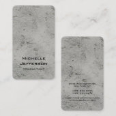 Carte De Visite Mur gris artistique vertical Design unique (Devant / Derrière)