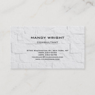 Carte De Visite Mur gris clair simple Attrayant élégant