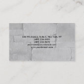 Carte De Visite Mur gris élégant simple moderne (Dos)