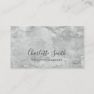 Carte De Visite Mur gris minimaliste élégant professionnel