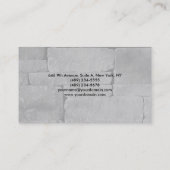 Carte De Visite Mur Gris Moderne Élégant Simple (Dos)
