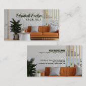 Carte De Visite Mur intérieur du salon maquette dans les tons chau (Devant / Derrière)