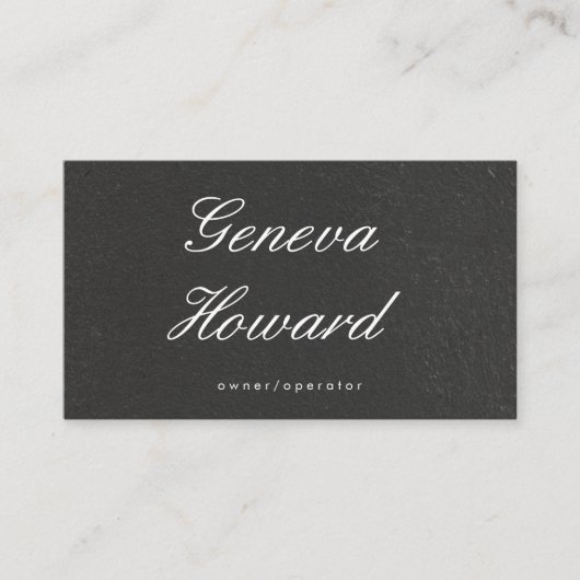 Carte De Visite Mur noir texturé (Devant)