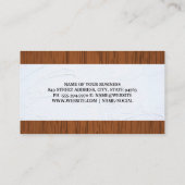 Carte De Visite Mur Plâtre | Découpe en bois (Dos)