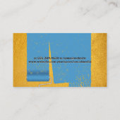 Carte De Visite Mur texturé jaune | Peinture à rouleaux bleu (Dos)