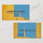 Carte De Visite Mur texturé jaune | Peinture à rouleaux bleu (Devant / Derrière)