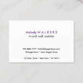 Carte De Visite Mural wall painter  (Dos)