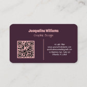 Carte De Visite Mûre Groovy Psychedelic 60s 70s Floral (Dos)