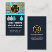Carte De Visite Murs d'humidité Eau Sepage Home Service de plomber (Devant / Derrière)