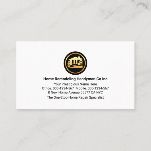 Carte De Visite Murs en briques sales Peeling Plaster Handyman (Dos)