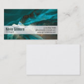 Carte De Visite Murs en pierre de caverne - bleu (Devant / Derrière)