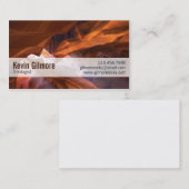 Carte De Visite Murs en pierre de caverne - rouge (Devant / Derrière)