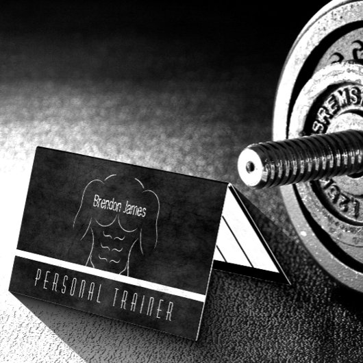 Carte De Visite Muscle Man Personal Trainer Programme quotidien d'