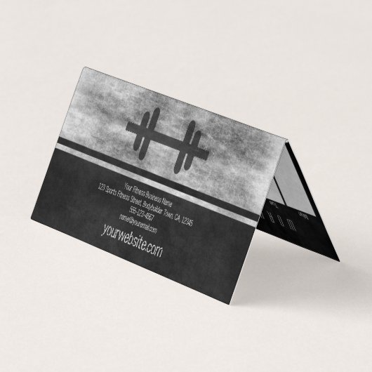 Carte De Visite Muscle Man Personal Trainer Programme quotidien d' (Dos)