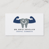 Carte De Visite Muscle Tooth Logo, Dentistère, Dentiste (Devant)