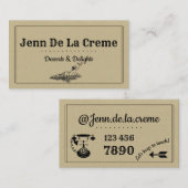 Carte De Visite Muse de déesse rétro vintage (Devant / Derrière)