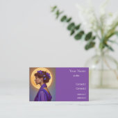 Carte De Visite Muse de la Belle Époque en violet (Debout devant)