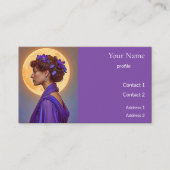 Carte De Visite Muse de la Belle Époque en violet (Devant)
